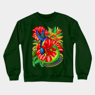 The Lizard, The Hummingbird and The Hibiscus Crewneck Sweatshirt